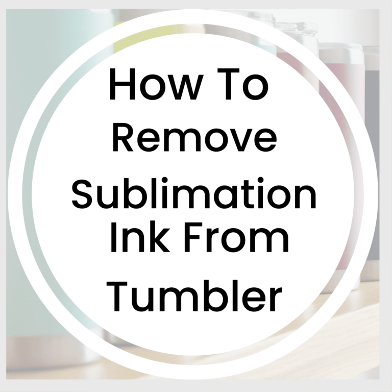 How to remove sublimation ink from tumbler